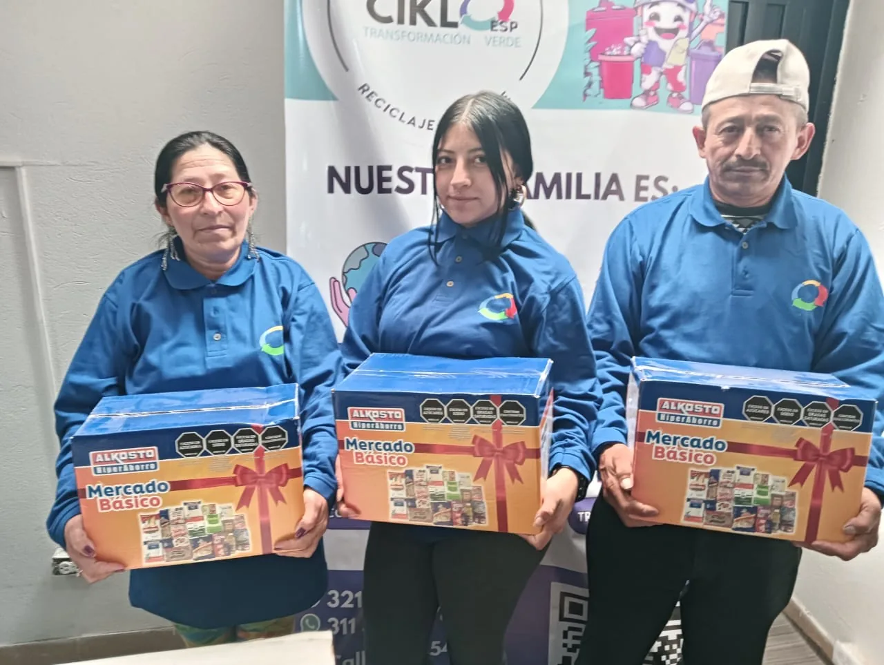 Equipo de recicladores de Familia Ciklo
